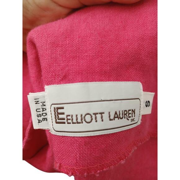 Elliot Lauren Hot Pink Linen Stylish One Button Closure Blazer sz S
Made in USA - Picture 6 of 9